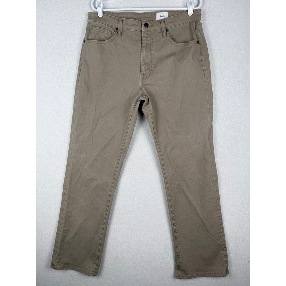 Katin George 64 Relaxed Straight Pants Mens 32x32 Khaki Tan Cotton Blend Casual